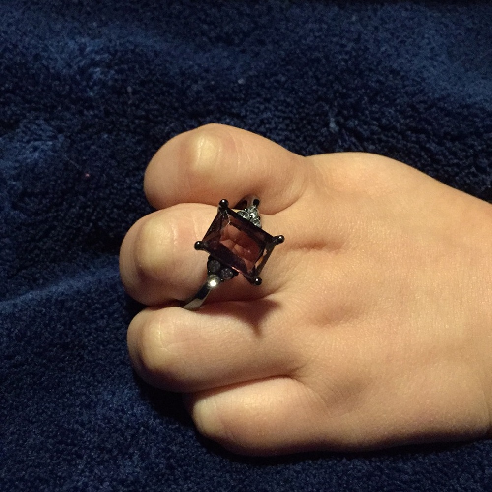 Purple gemstone ring